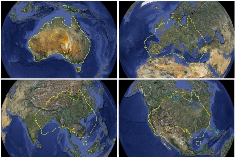 Australia compared to the world