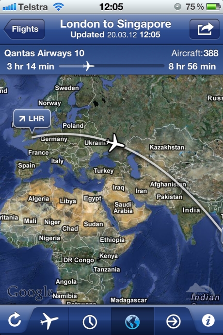 Flight track for iphone